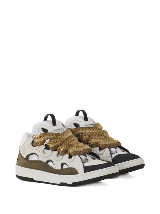 Lanvin Curb braided-lace sneakers