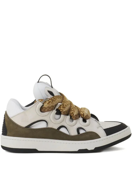 Lanvin Curb braided-lace sneakers